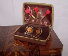 Stratton  Cufflinks Dartboard ,Tie Clip & Darts Set