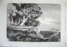 Old Antique Print 1863 Kabar