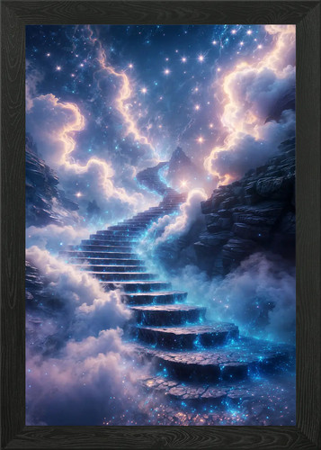 Stairway heaven framed wall - heaven,