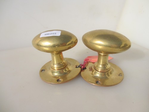 Victorian brass door knobs - brass,