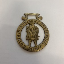 Brass Horse Medallions Westminster Abbey King Henry VIII VTG