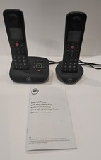 BT Essential Cordless Landline Phone with Answer Machine and Twin Handset