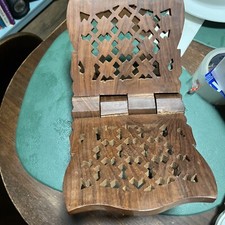 Handmade Wooden Geeta/Quran/Bible/Ramayana Holy book stand from mecca 
