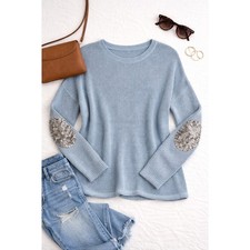 Anama Light Blue Knit Sweater
