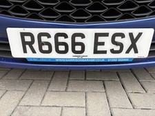 R666 ESX -Devil Essex RARE PRIVATE PLATE LICENSE PLATE
