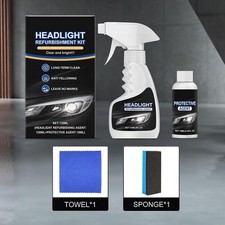 Automotive Headlamp Restoration Fluid Kit 180ml Headlight Polishing Cleaner 2025