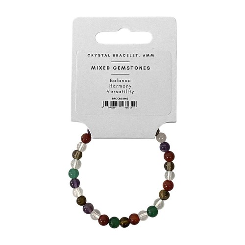 Crystal bracelet 6mm - crystal,