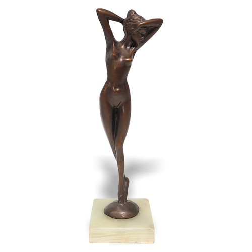 Bronze statue nude lady art - statue,