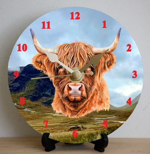 Highland cow clock - cow, diy