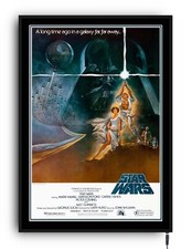 STAR WARS movie film poster framed lightbox light up led cinema sign ORIGINAL