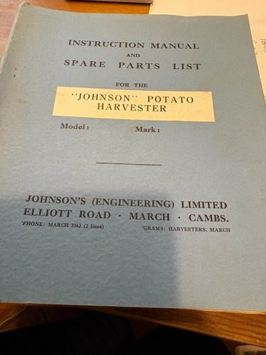Johnson potato harvester mark - harvester,,