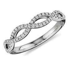 White Gold 1/4ct Infinity Pave