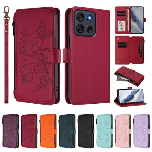 Zipper butterfly wallet phone - zipper,