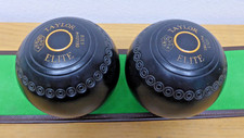 2 X Taylor Elite Size 5 outdoor or indoor Bowls Set of 2 BB A 04  H-U17390 Black
