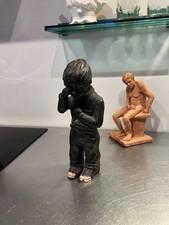 Vintage crying boy statue 1984