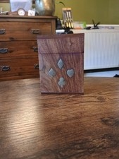 Walnut & Brass Playing Card Box