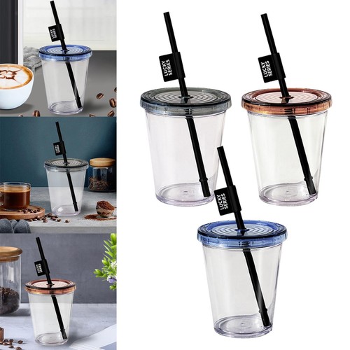 Clear cup with lid and - with,