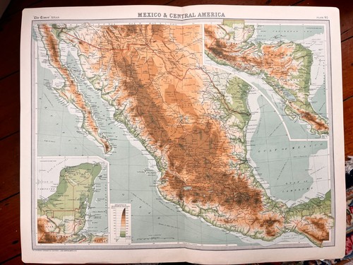 1922 antique map - :, &
