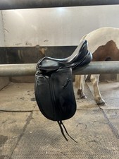 Ideal Jessica Dressage Saddle Black 17.5 Inch MW With FLAIR