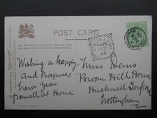 1904 GREAT MASSINGHAM & KINGS LYNN Postmarks - Broomhill House Hucknall Torkard