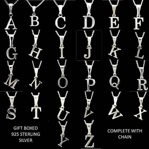 Initial pendant sterling - initial,