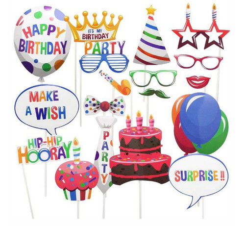 Birthday photo booth props - photo,
