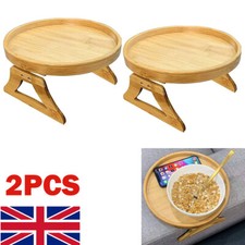 2PCS Wooden Sofa Arm Rest Tray