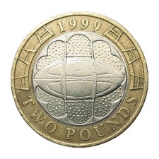 1999 UK £2 Coin Rugby World