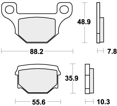 Sbs brake pads front - sbs, for