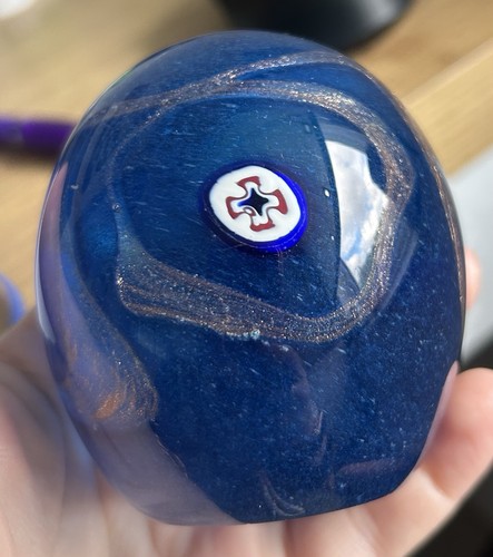 Rich deep blue mdina glass - mdina,