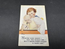 Mabel Lucie Attwell Valentine's 1595 Postcard Vintage Unused You're Very Sweet