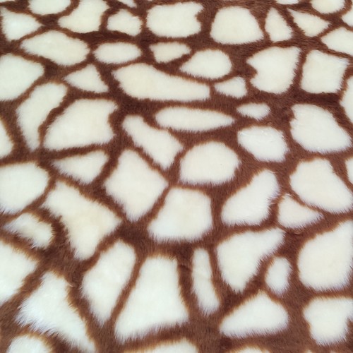 Giraffe jacquard fur fabric - jacquard,
