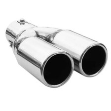 Twin Exhaust Tip Pipe Tail Muffler Chrome For Nissan Navara Murano Pathfinder