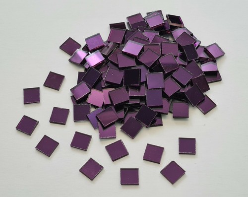 Pieces purple glass mirror - purple,