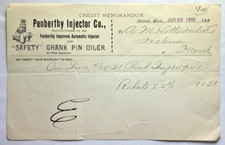 Penberthy Injector Company 1895 Credit Memorandum Detroit Michigan Vintage