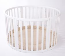 ROUND Playpen APOLLO DUE with Beige Playmat STRIPS Brand NEW LARGE SALE