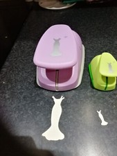 2 Woodware Punches, Paper Craft Dress Punches 3" & 1" Cardmaking Destash