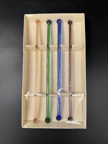 Glass swizzle sticks lot 4 - of,