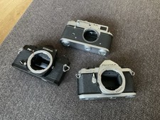3 Camera Bodies. Cosina PM-1,  Zorki 4K, PENTAX ME F
