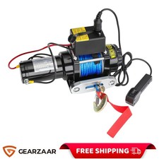 Electric Winch 2041KG/4500LB 1400w & wire remote For Garage Recovery Workshop