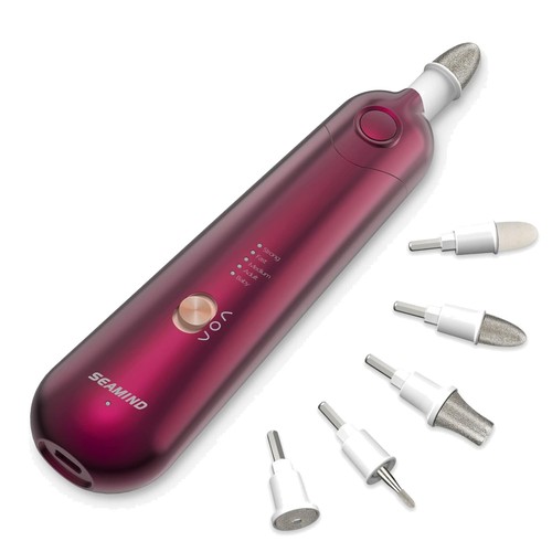 Electric nail file with - with, led
