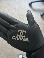 1x Silver Diamanté Metal Flat