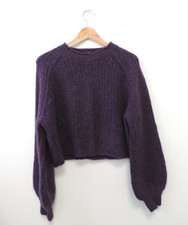 Zara Purple Cropped Jumper - Size S - Thames Hospice