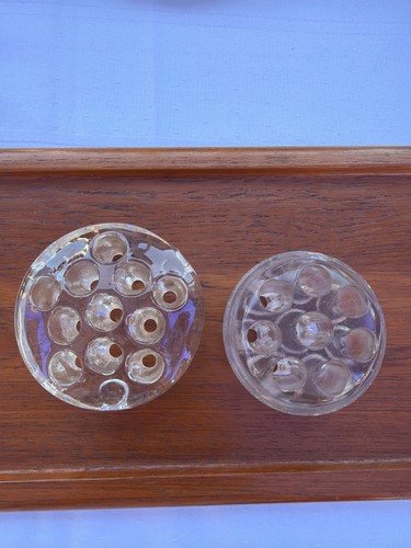 Vintage clear glass - glass, floral