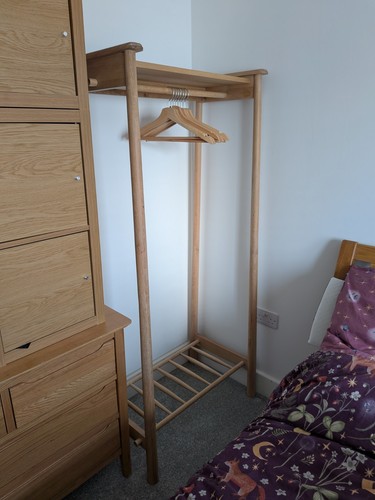 Oak open wardrobe - open,