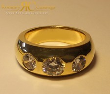 Men's CZ Gypsy Set Ring 925