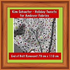 Holiday Tweets Kim Schaefer Abstract End of Bolt Andover Fabrics Quilt Sew Craft