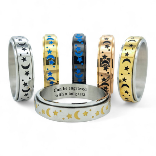 Titanium moon stars - titanium,