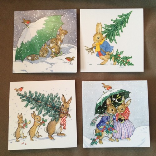 Christmas cards bunnies - 4,