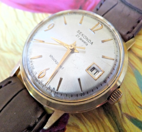 Sekonda 34mm manual winding - 34mm,
